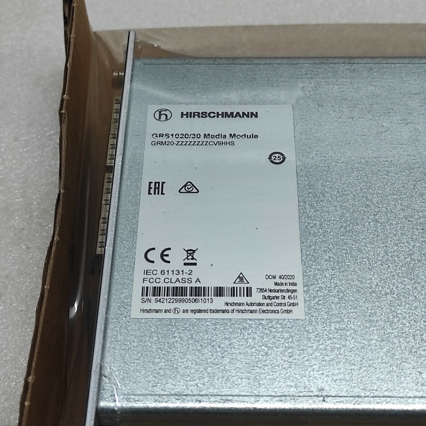 HIRSCHMANN GRS1020/30 MEDIA MODULE GRM20-ZZZZZZZZCV9HHS