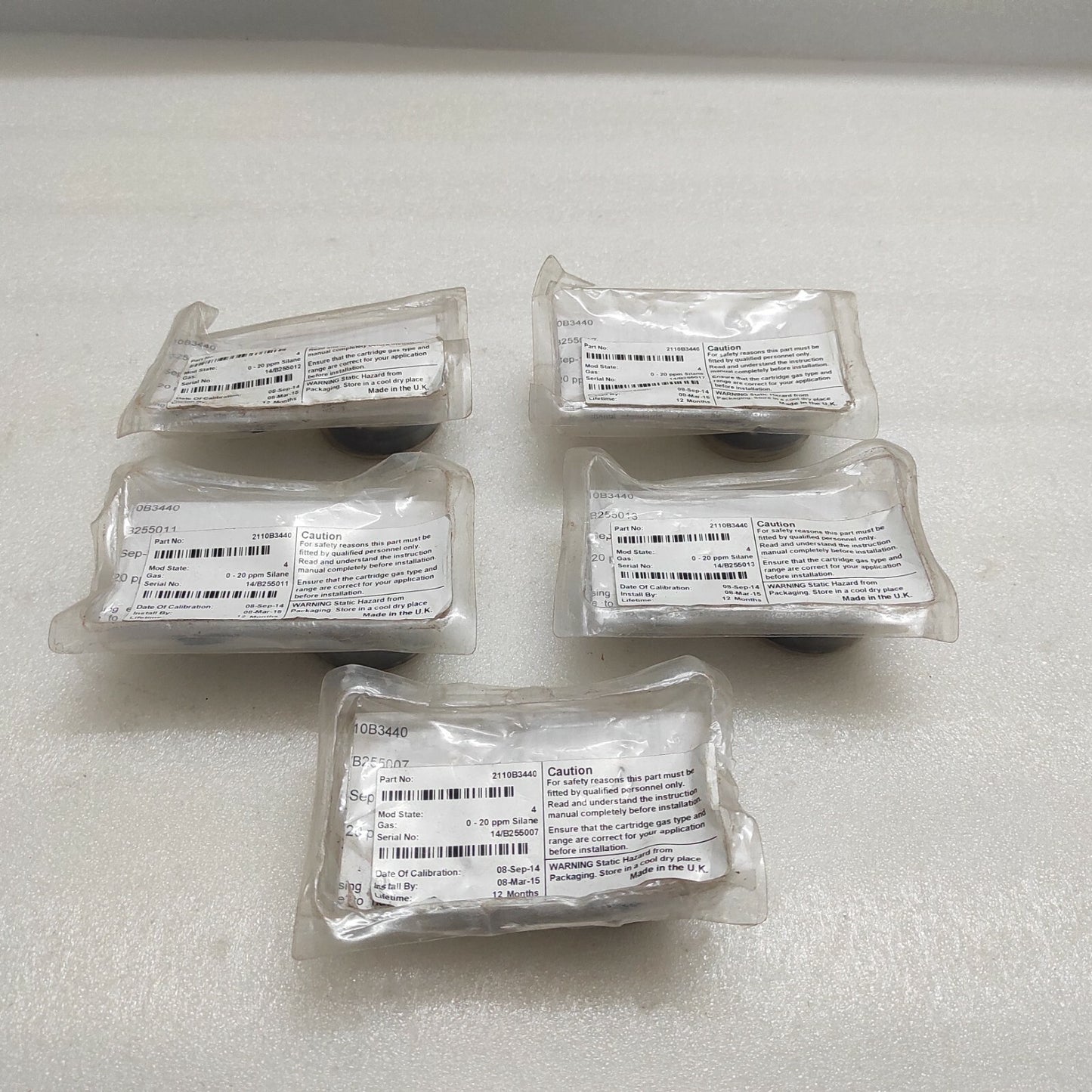 HONEYWELL 2110B3440 SENSOR 0-20PPM SILANE OUT OF CALIBRATION