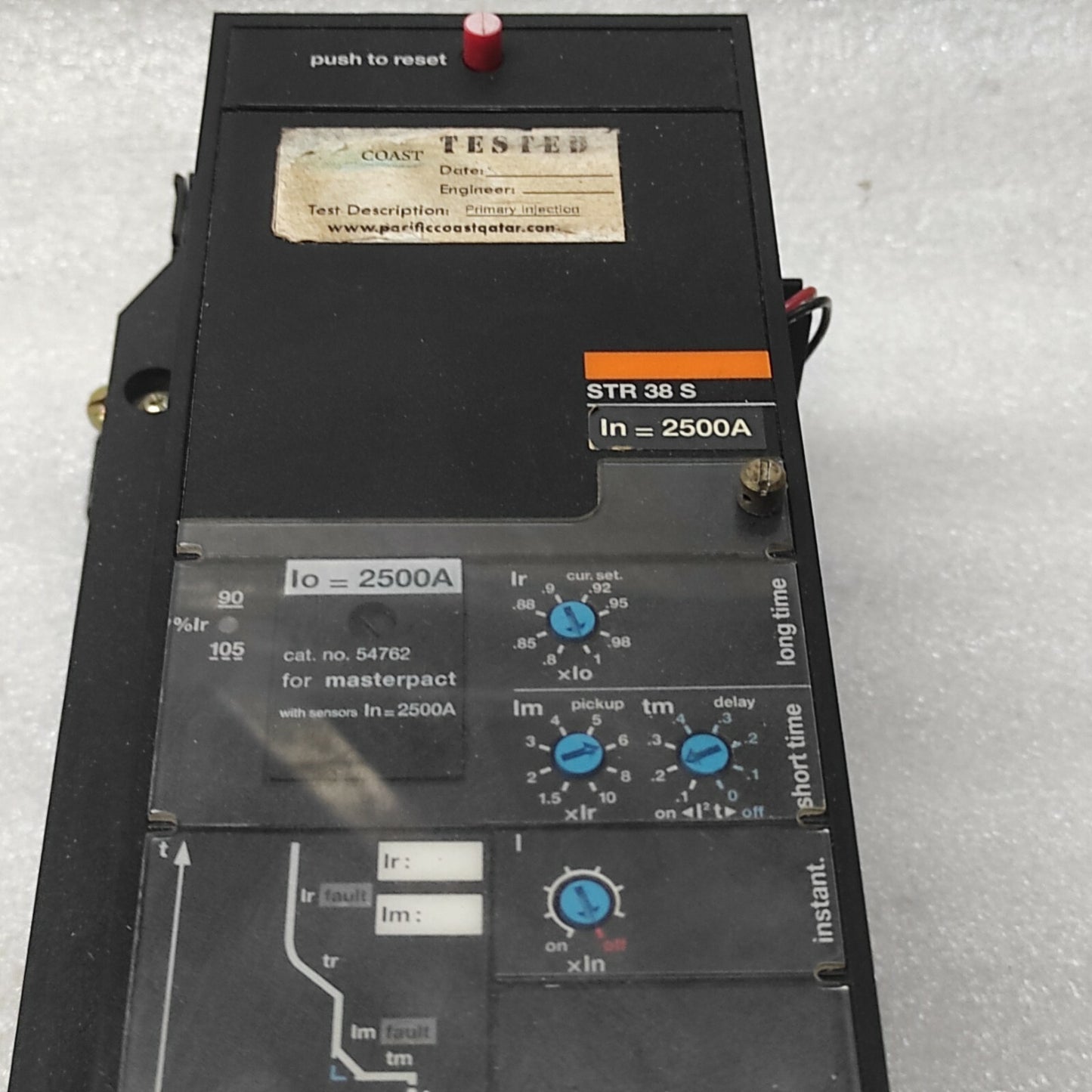 MERLIN GERIN STR38S MASTERPACT CIRCUIT BREAKER TRIP UNIT 54762 2500A