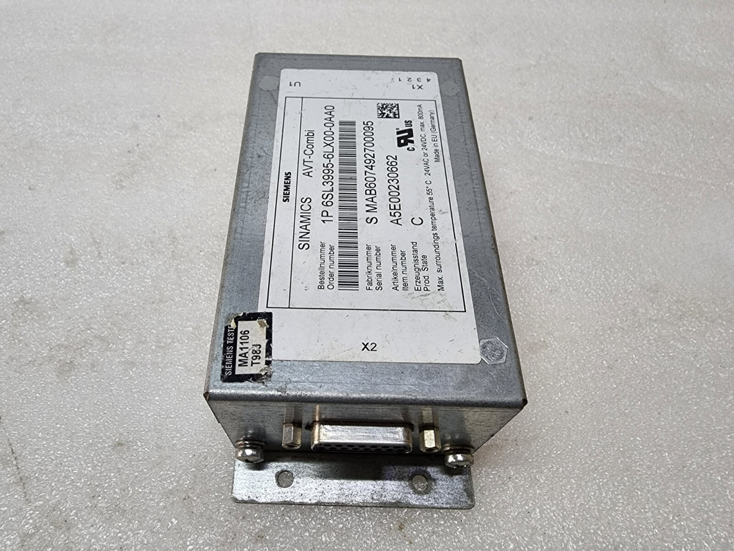 SIEMENS SINAMICS 6SL3995-6LX00-0AA0 AVT-COMBI