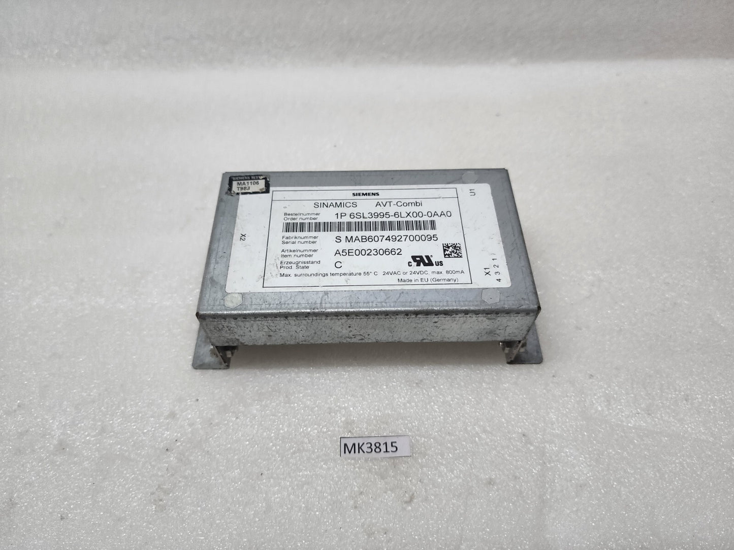 SIEMENS SINAMICS 6SL3995-6LX00-0AA0 AVT-COMBI