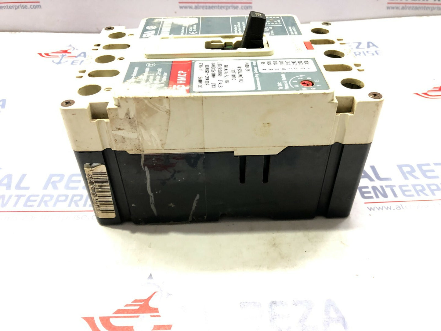 CUTLER HAMMER HMCP CIRCUIT BREAKER HMCP030H1C 30AMP 3POLE 600VAC/250VDC