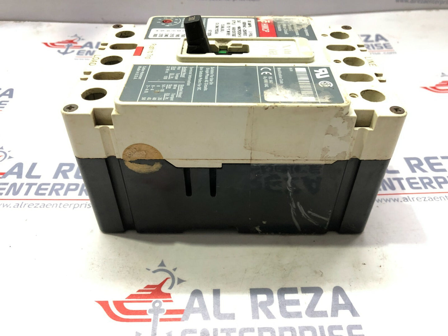 CUTLER HAMMER HMCP CIRCUIT BREAKER HMCP030H1C 30AMP 3POLE 600VAC/250VDC