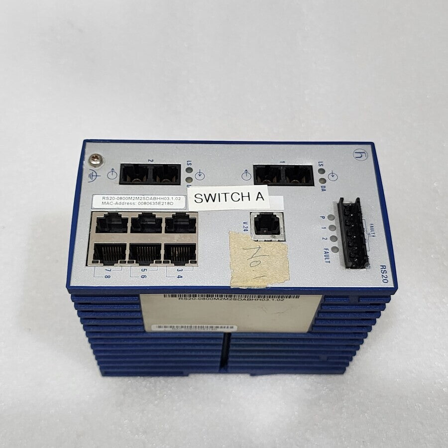 HIRSCHMANN RS20 INDUSTRIAL ETHERNET SWITCH RS20-0800M2M2SDABHH03.1.02