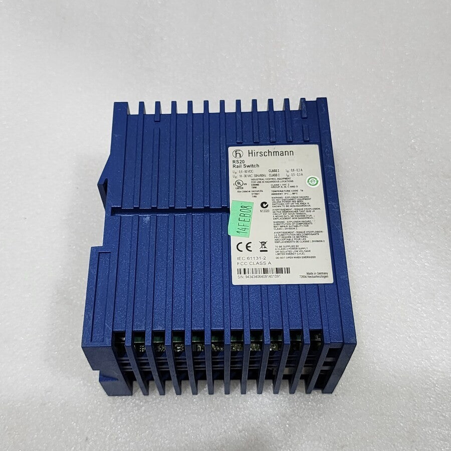HIRSCHMANN RS20 INDUSTRIAL ETHERNET SWITCH RS20-0800M2M2SDABHH03.1.02