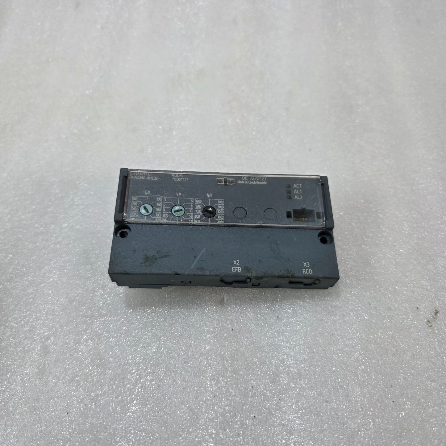 SIEMENS ETU320 LI TRIP UNIT 400A 3VA2 MCCB ELECTRONIC RELEASE 3VA2340-4HL32