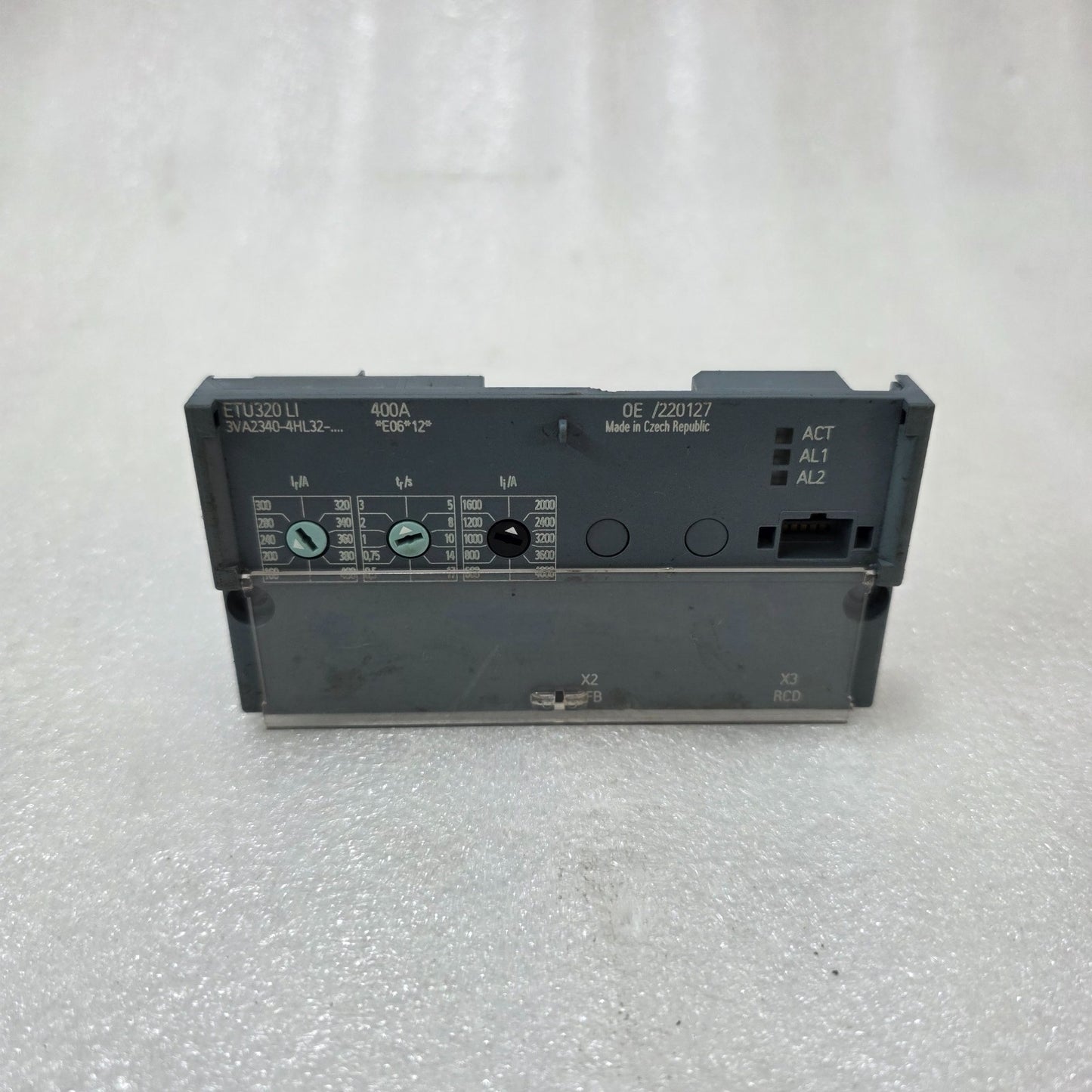 SIEMENS ETU320 LI TRIP UNIT 400A 3VA2 MCCB ELECTRONIC RELEASE 3VA2340-4HL32