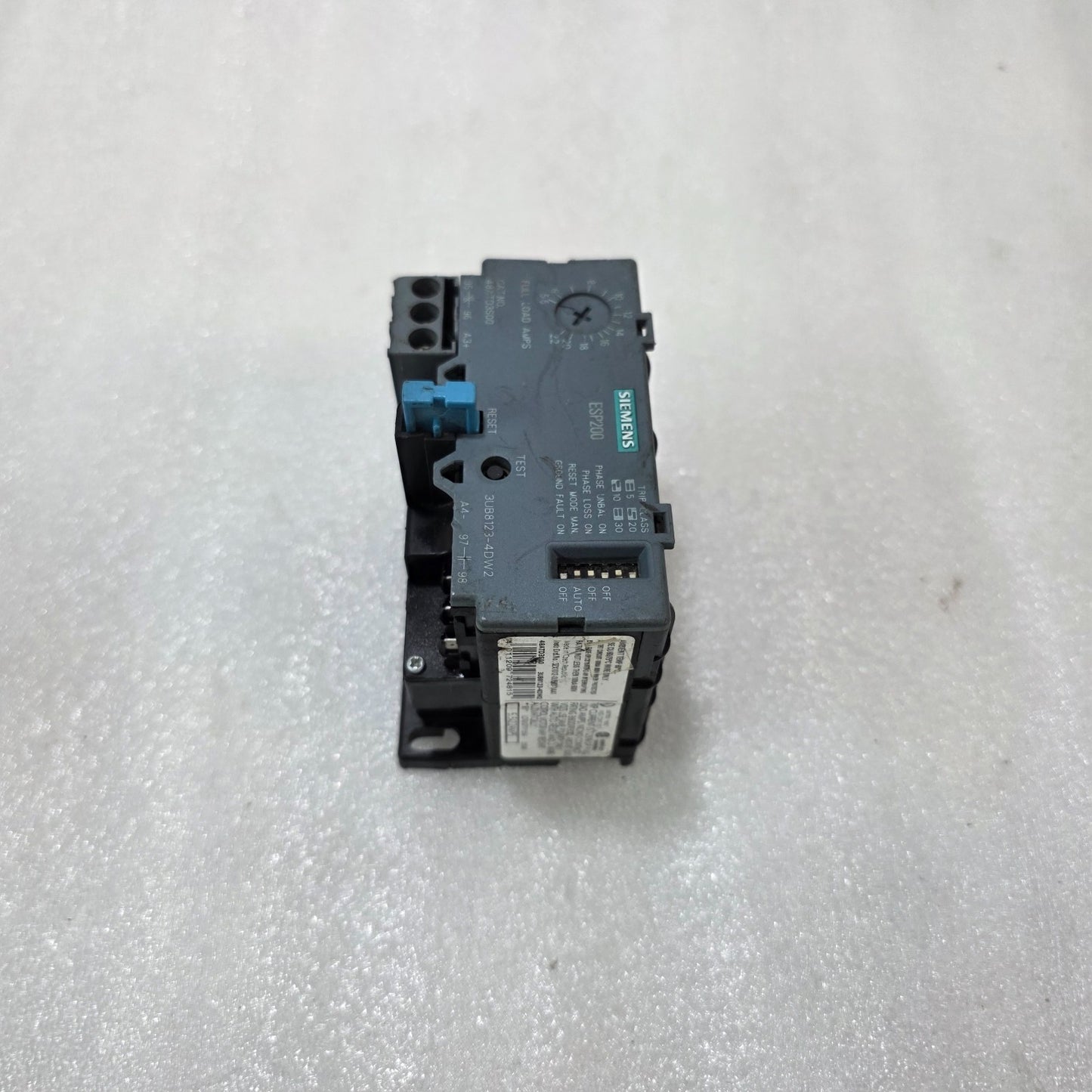 SIEMENS ESP200 OVERLOAD RELAY 3UB8123-4DW2 CAT 48ATD3S00 MOTOR PROTECTION RELAY