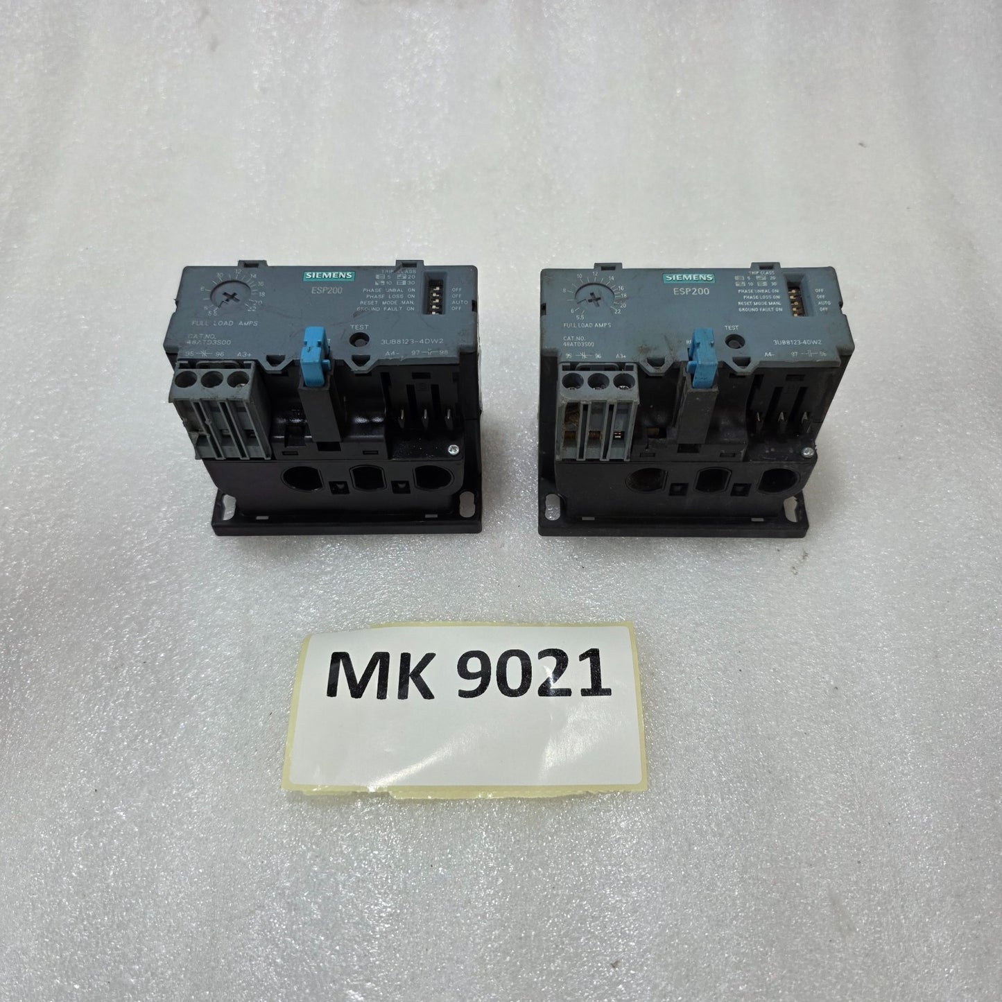 SIEMENS ESP200 OVERLOAD RELAY 3UB8123-4DW2 CAT 48ATD3S00 MOTOR PROTECTION RELAY