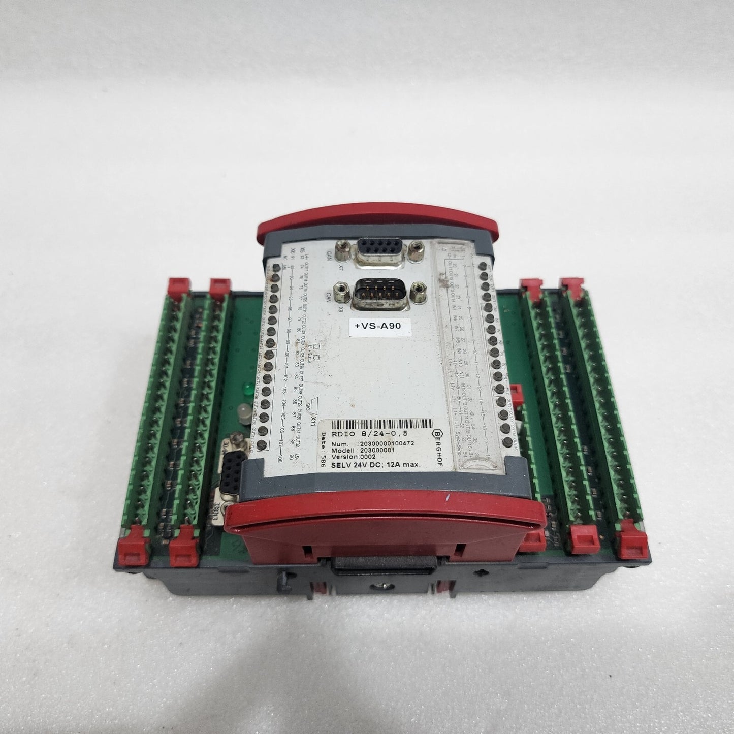 BERGHOF RDIO 8/24-0 5 DIGITAL I/O UNIT 203000001 VER 0002 20300000100472 24VDC