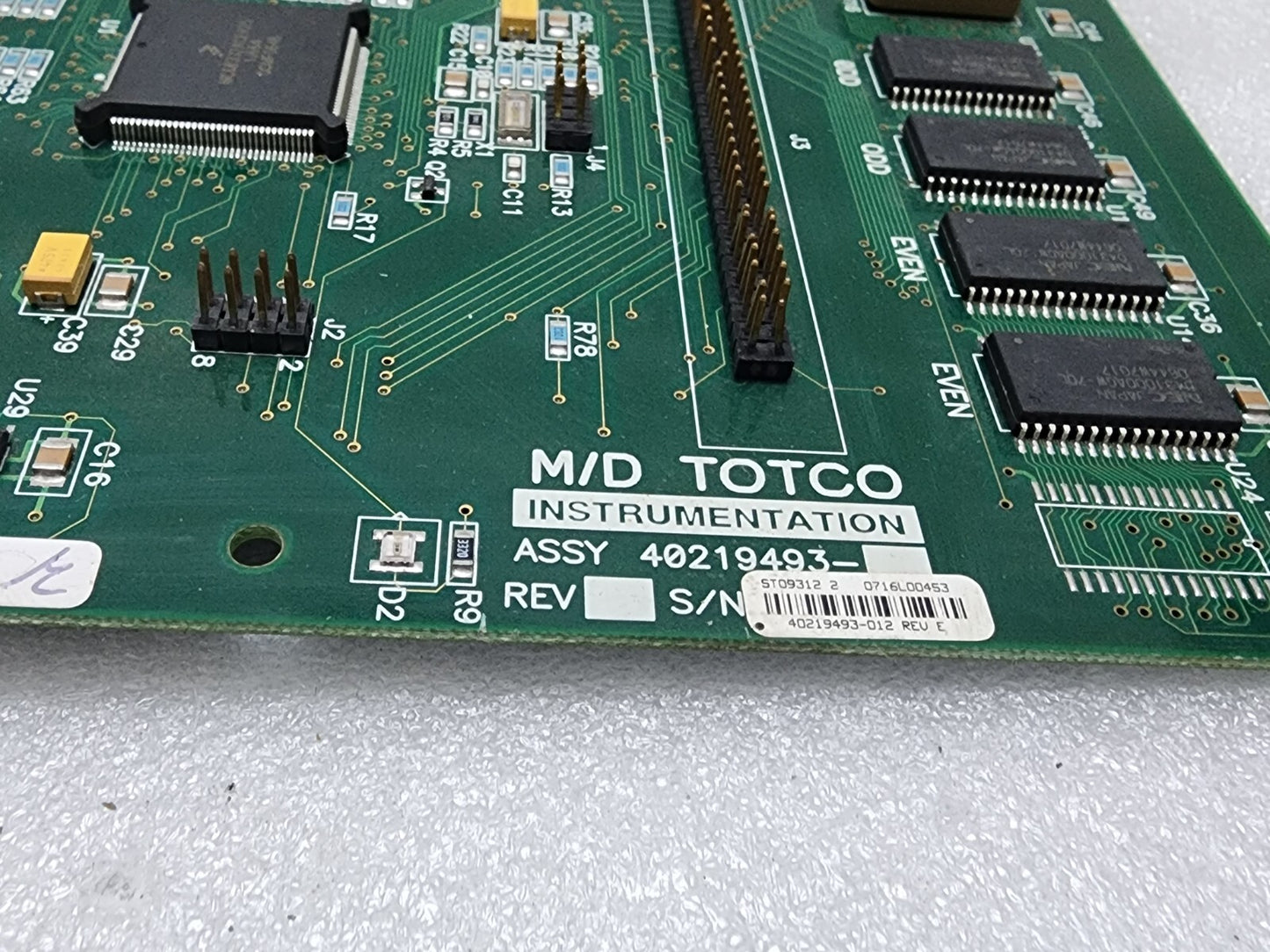 MD TOTCO 40219493 PCB FAB 219494-001 REV G