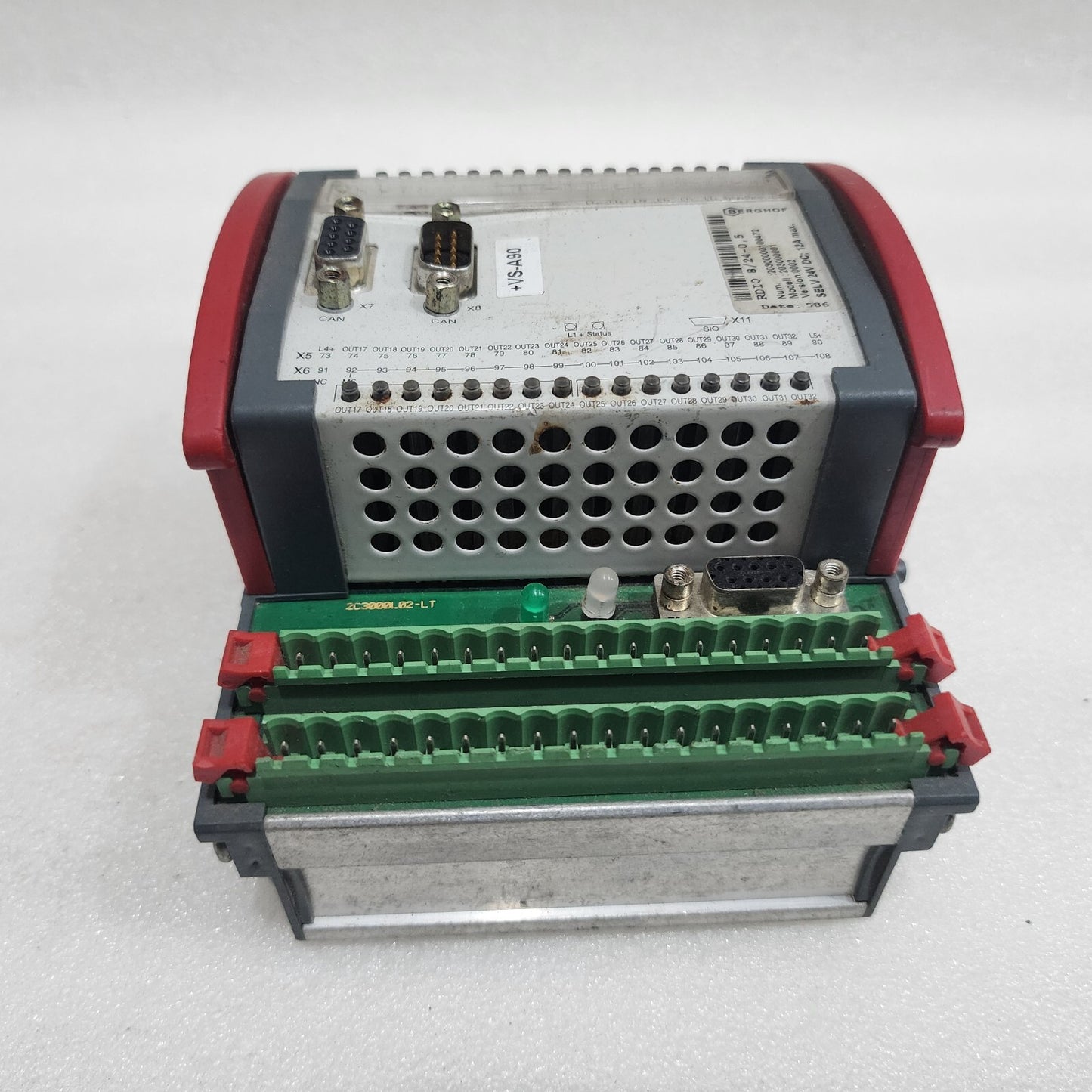 BERGHOF RDIO 8/24-0 5 DIGITAL I/O UNIT 203000001 VER 0002 20300000100472 24VDC