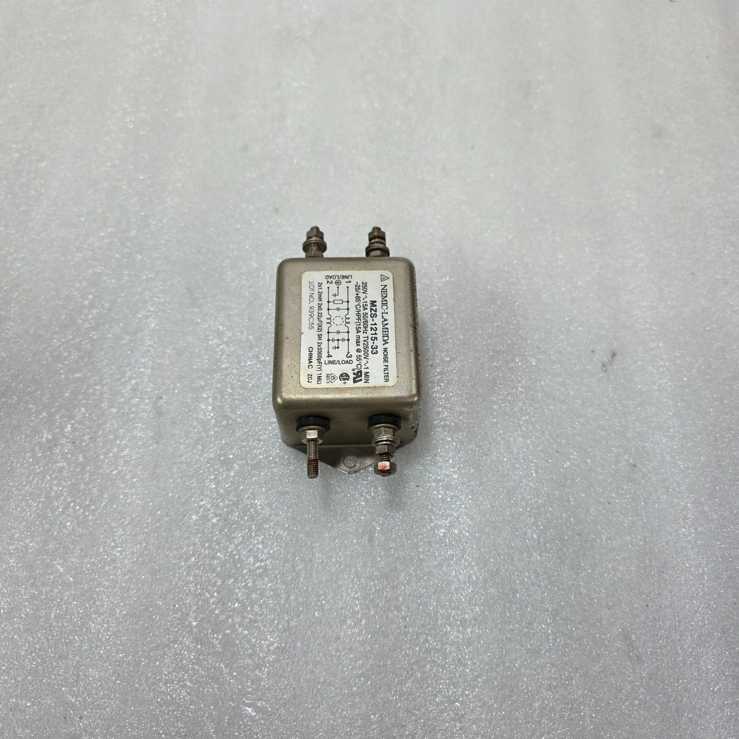 NEMIC-LAMBDA MZS-1215-33 NOISE FILTER 250V 15A EMI FILTER