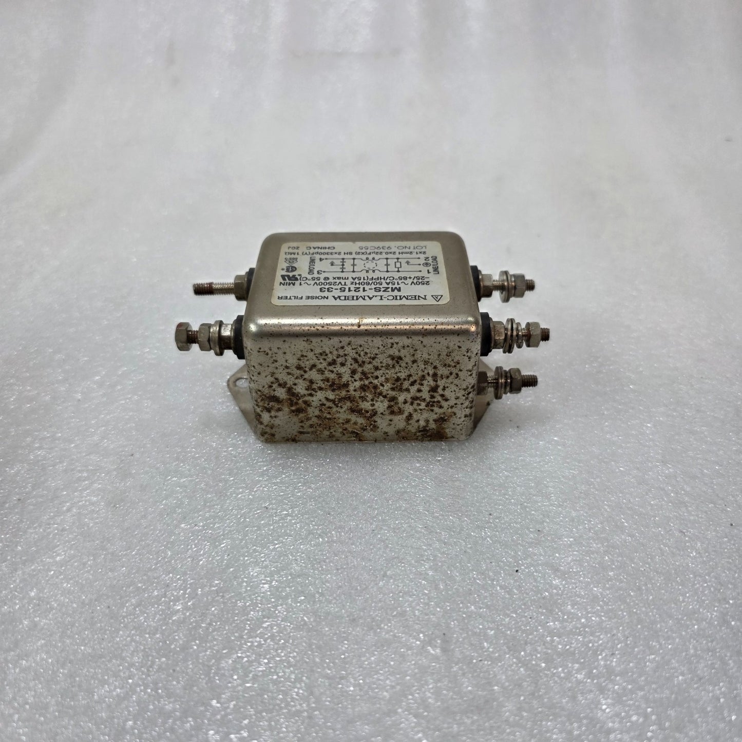 NEMIC-LAMBDA MZS-1215-33 NOISE FILTER 250V 15A EMI FILTER