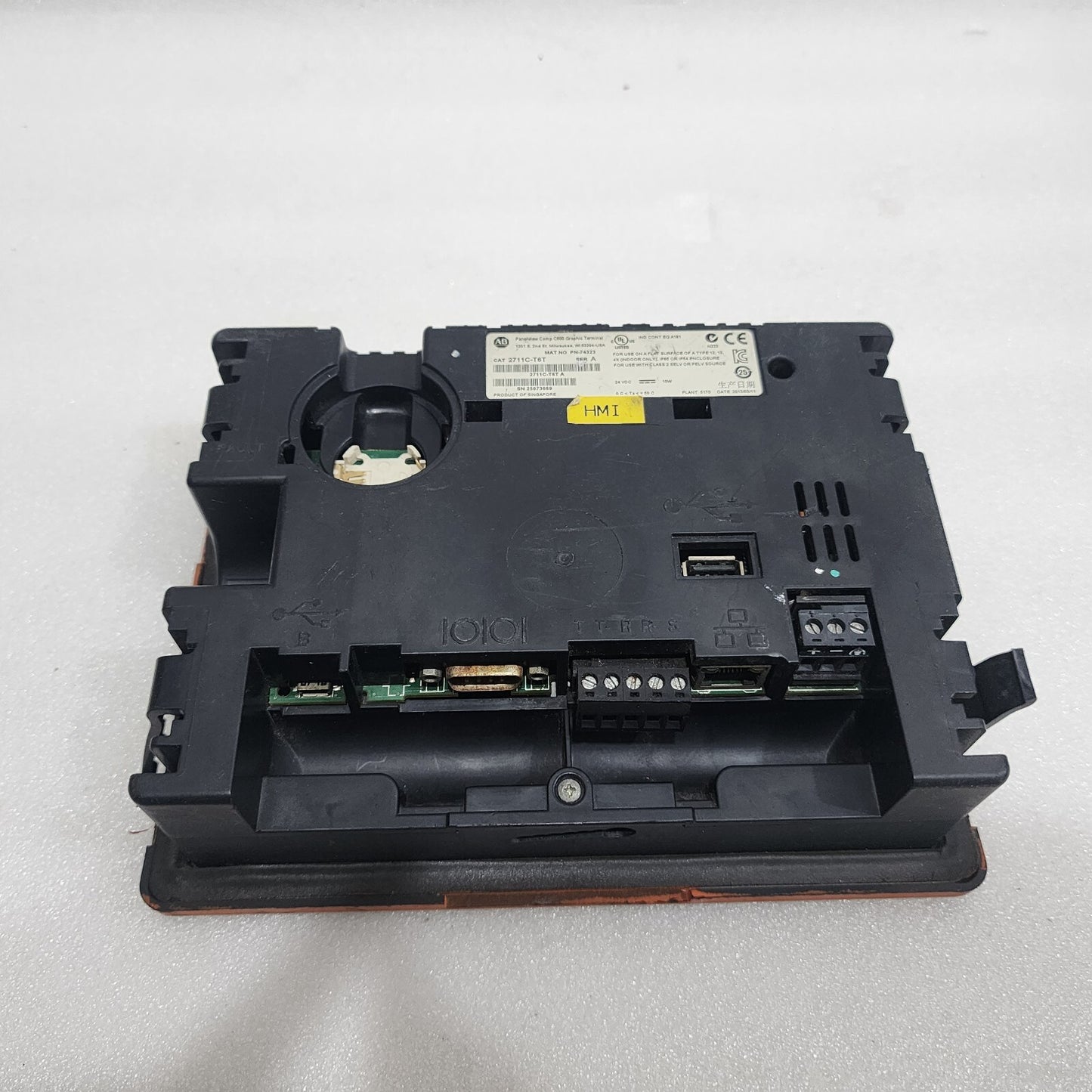 ALLEN BRADLEY CAT 2711C-T6T A PANELVIEW COMP C600 GRAPHIC TERMINAL 24VDC