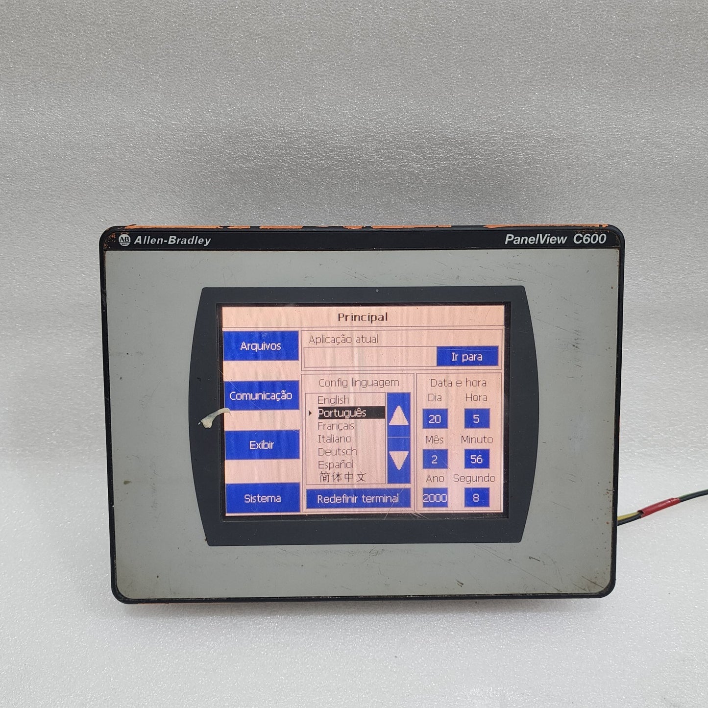 ALLEN BRADLEY CAT 2711C-T6T A PANELVIEW COMP C600 GRAPHIC TERMINAL 24VDC