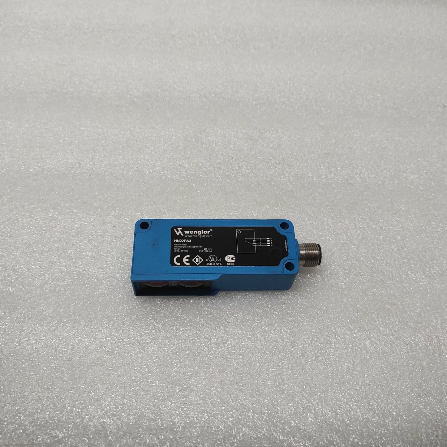 WENGLOR HN22PA3 REFLEX SENSOR WITH BACKGROUND SUPPRESSION 10-30VDC