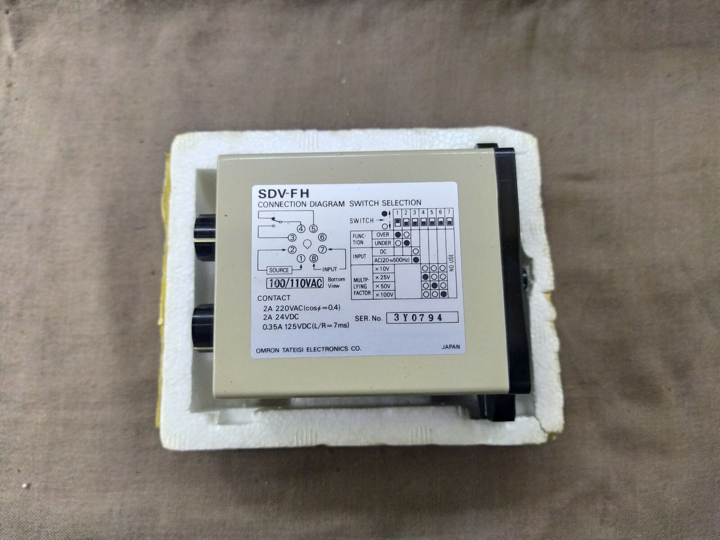 Omron SDV-FH8 Voltage Sensor 100-110V AC SDV-FH