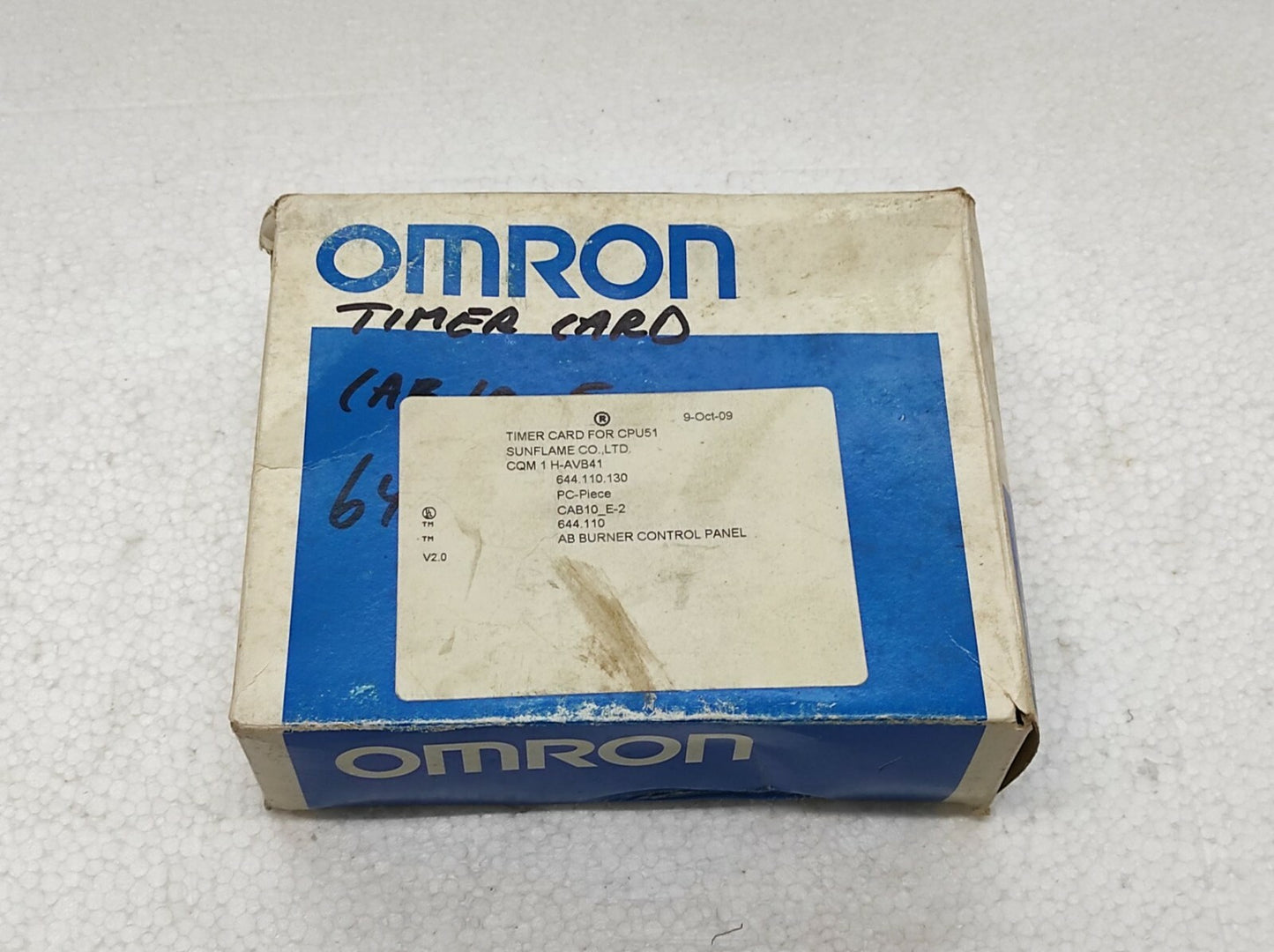 Omron Timer Card for CPU51 CQM1H-AVB41 Analog Setup Board