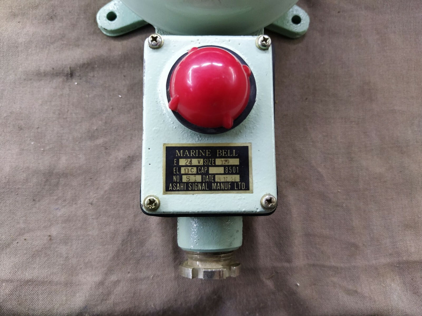 Asahi Signal Manuf Marine Bell 24 VDC