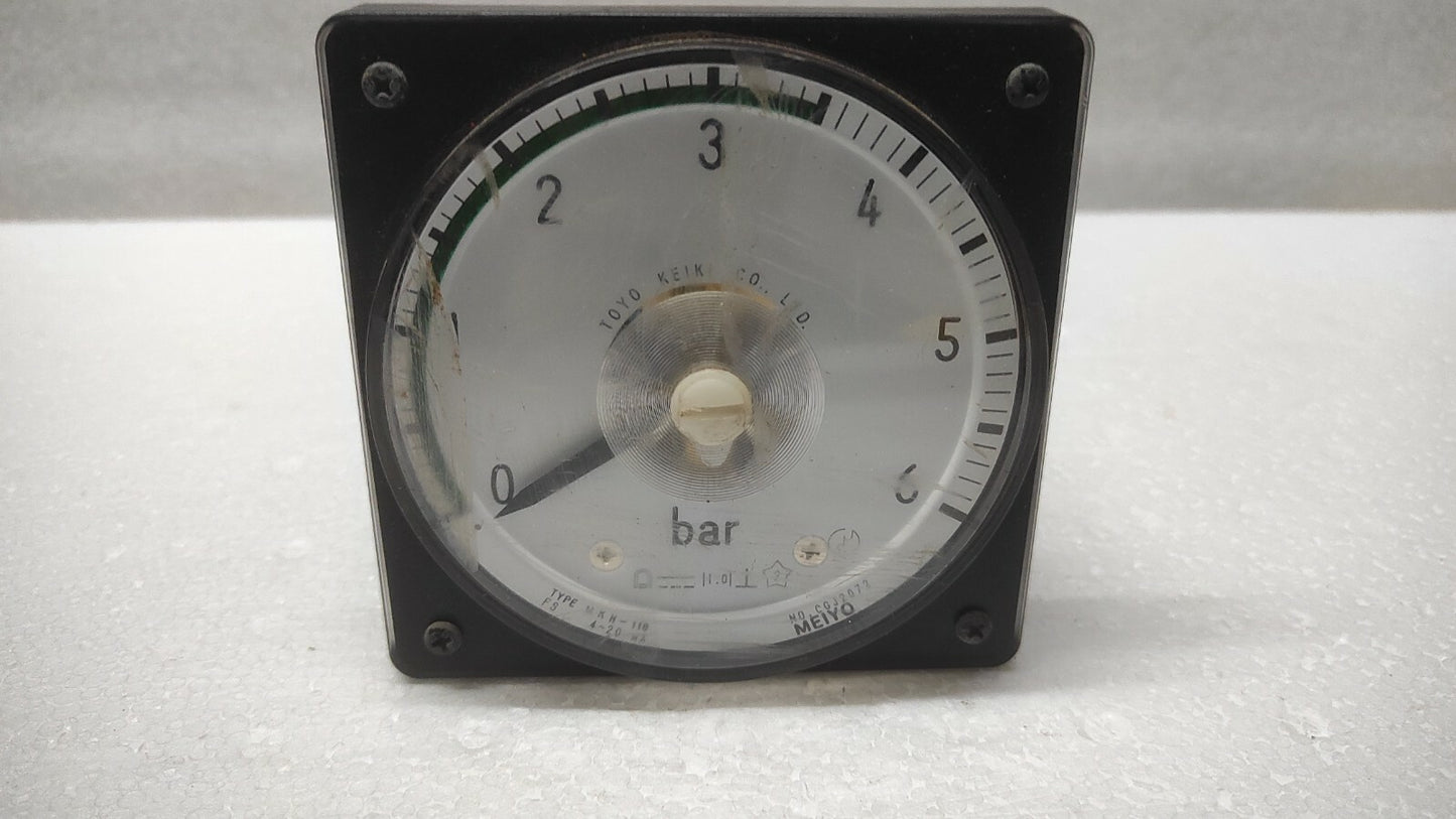 TOYO KEIKI MKH-110 PRESSURE INDICATOR MEIYO 0-6 BAR