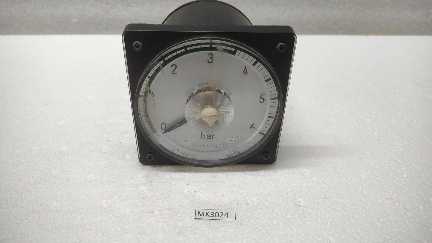 TOYO KEIKI MKH-110 PRESSURE INDICATOR MEIYO 0-6 BAR