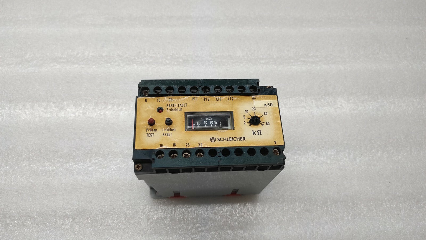 SCHLEICHER SIW1003 LINE MONITORING RELAY 18210945-824-048 230VAC  0-80K ohm