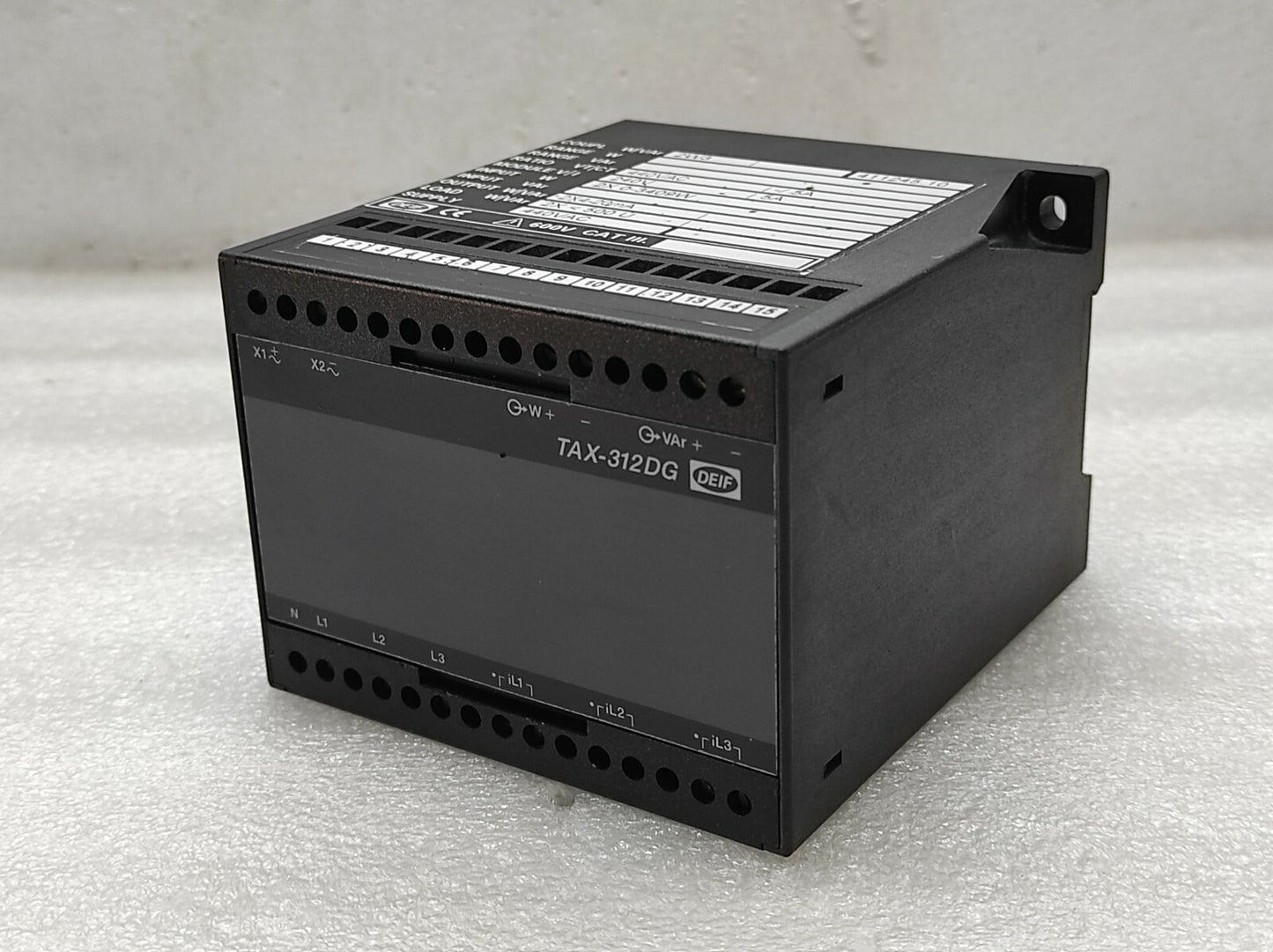 DEIF TAX-312DG OUTPUT POWER TRANSDUCER 411245.10 440V AC