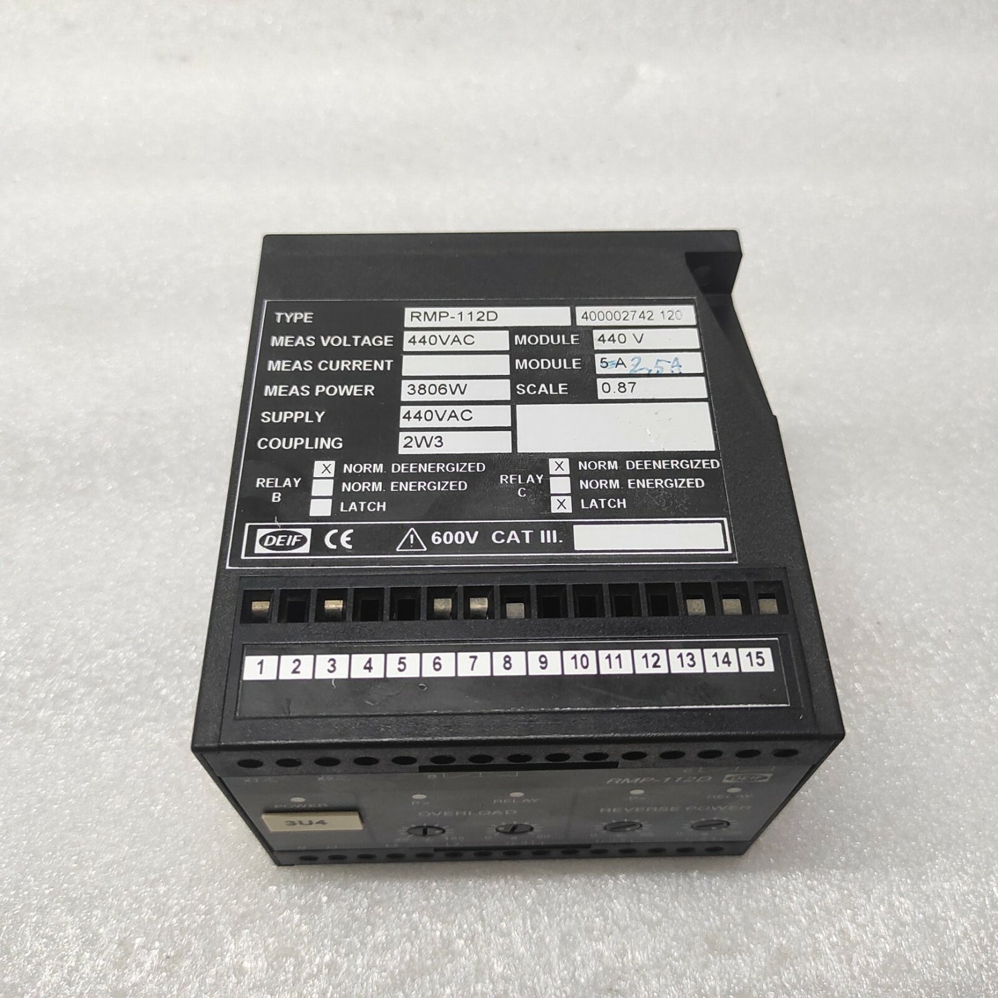 DEIF RMP-112D POWER RELAY 400002742.120 440VAC