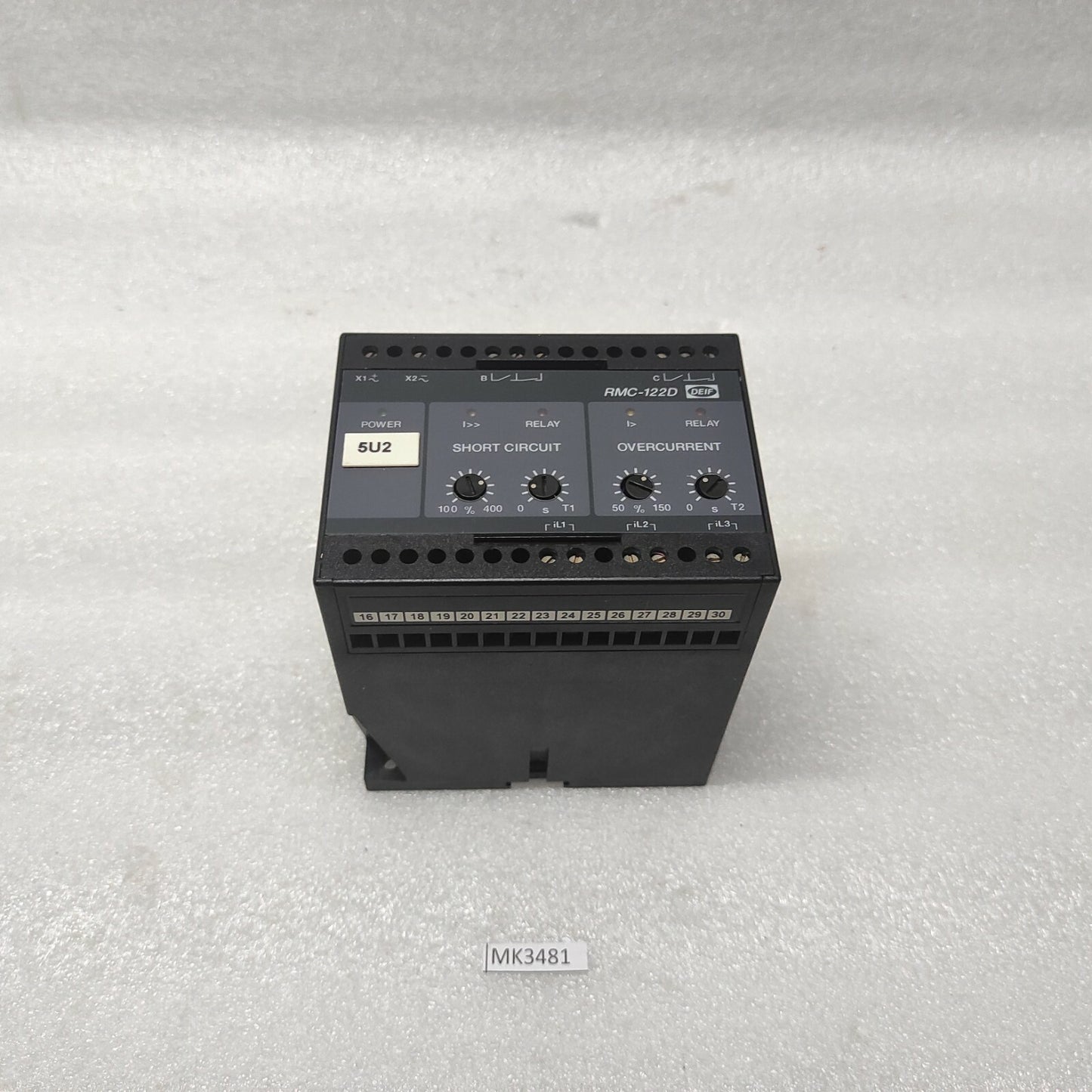 DEIF RMC-122D SHORT CIRCUIT AND OVERCURRENT RELAY 400002365.100 24VDC