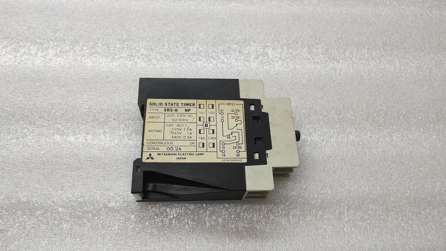 MITSUBISHI SRS-HNP SOLID STATE TIMER 200-240VAC 0.1-10 SEC