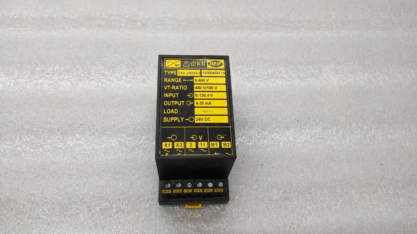 DEIF TAV-210DG/3 TRANSDUCER 0-600V 24VDC