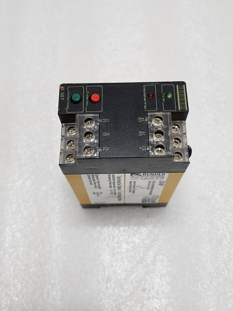 BENDER UG140P EARTH FAULT RELAY B916382 24VDC
