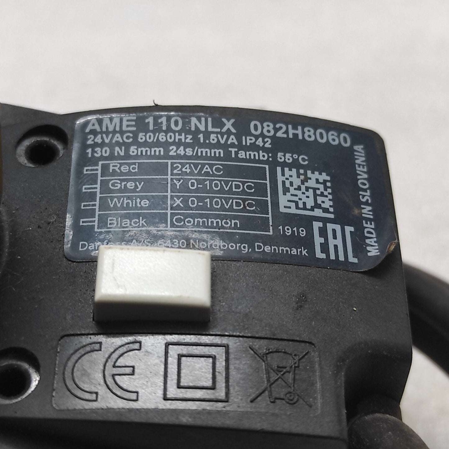 DANFOSS AME 110 NLX ACTUATOR 082H8060 24VAC
