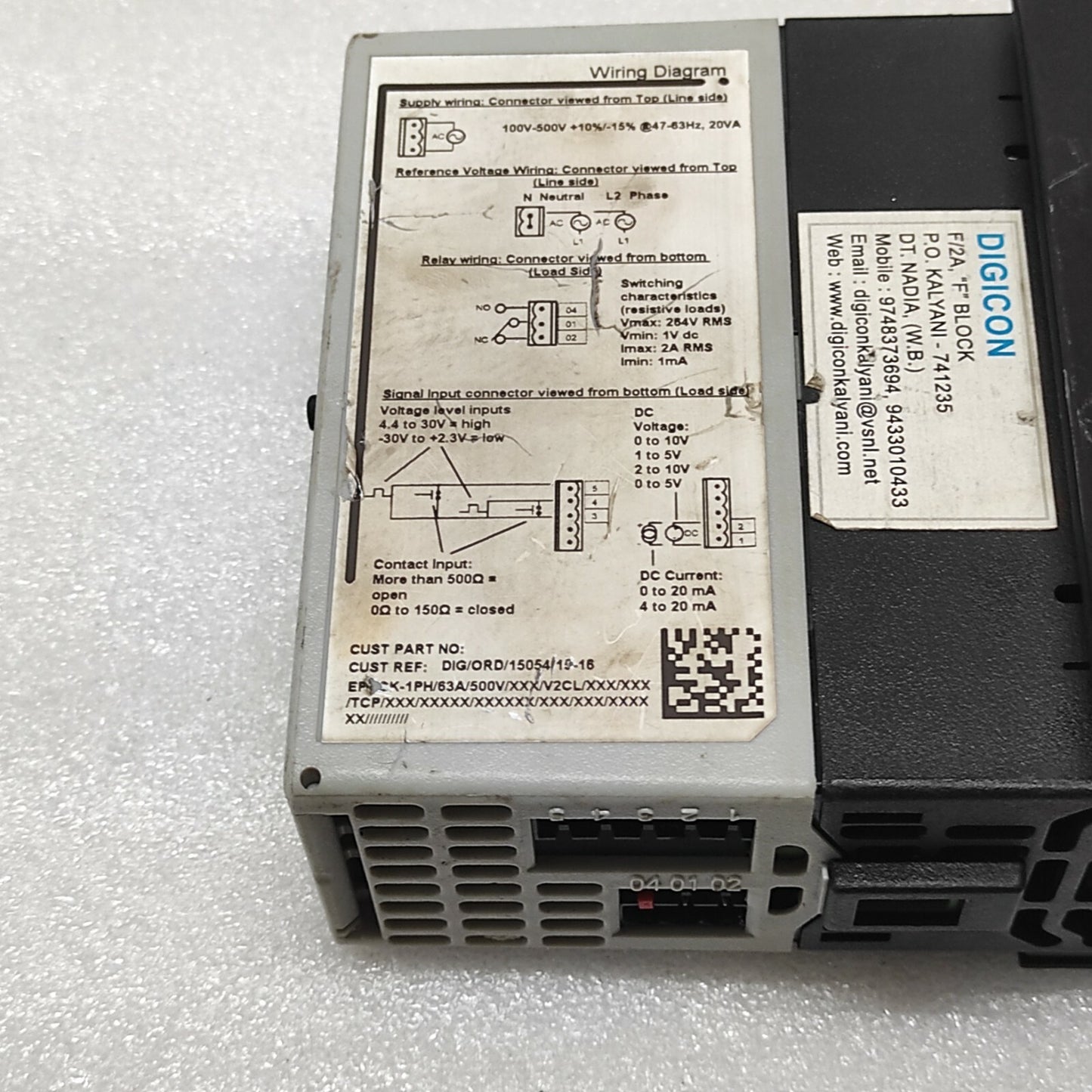 EUROTHERM EPACK-1PH MODBUS TCP CONTROLLER EPACK-1PH/63A/500V/XXX/V2CL/XXX/XXX/TC