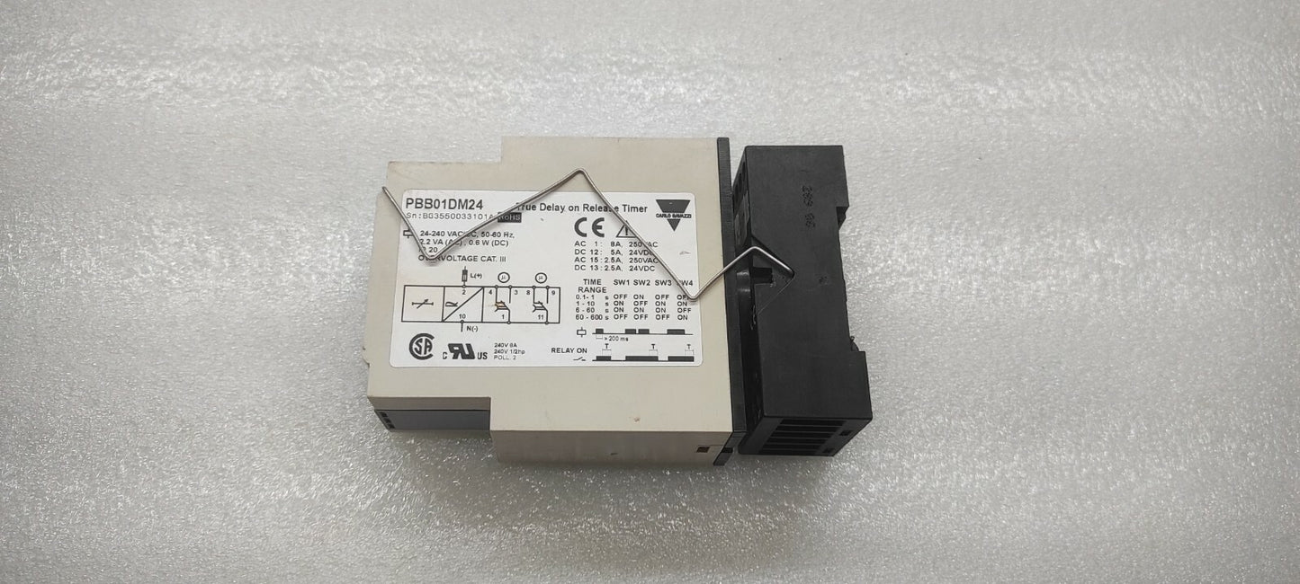 CARLO GAVAZZI PBB01DM24 TRUE DELAY  ON RELEASE TIMER 24-240VAC/DC PBB01DM24