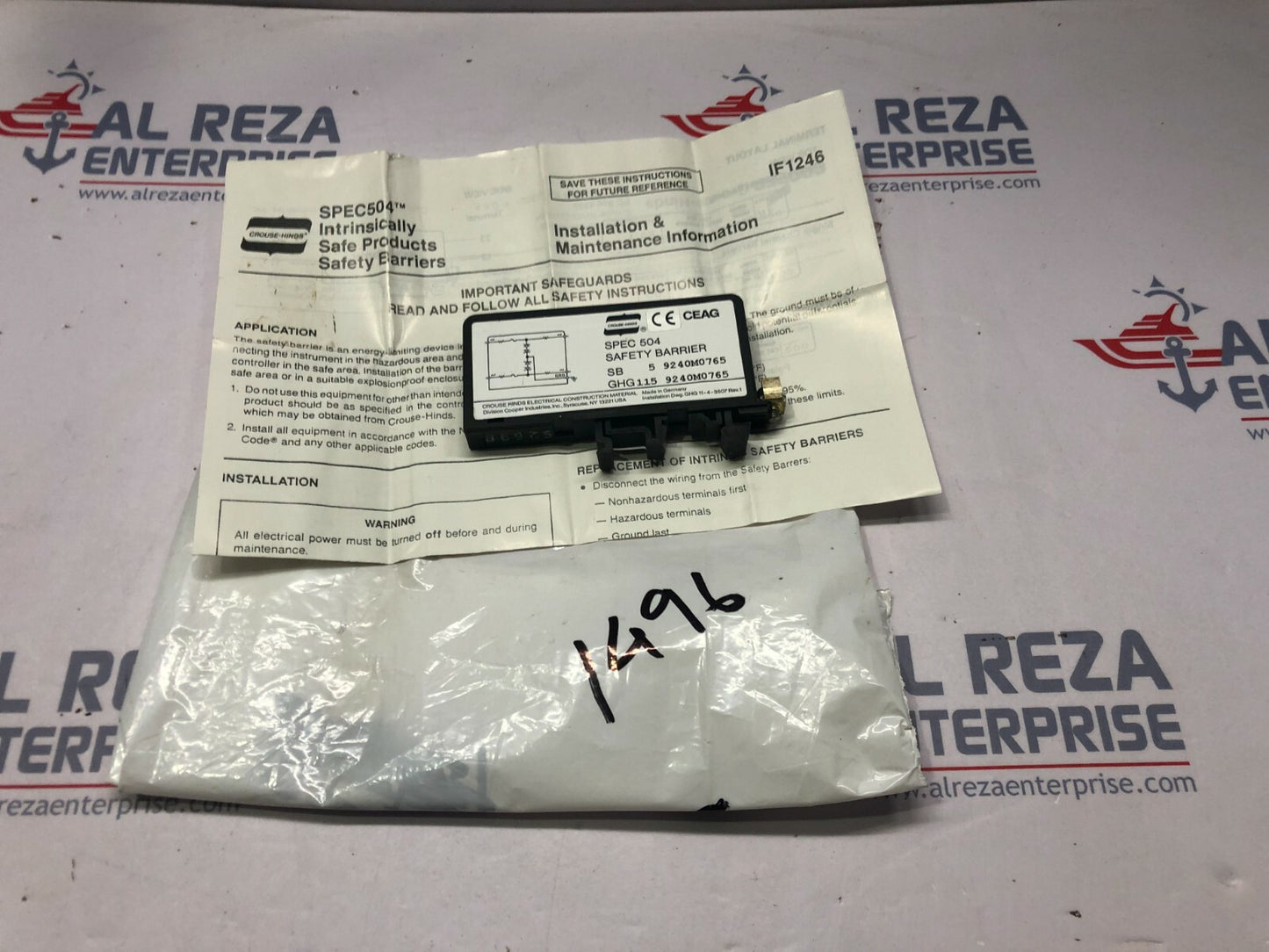 CROUSE-HINDS CEAG SPEC 504  SAFETY BARRIER 9240M0765
