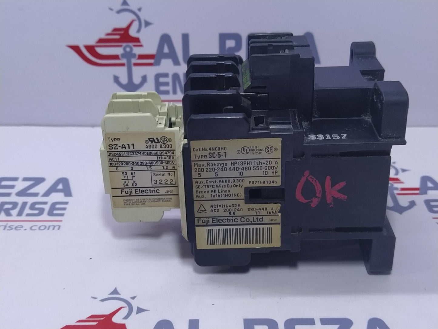 Fuji SC-5-1(19) Magnetic Contactor 32A Coil 100-110V Aux Relay SZ-A11 4NC0H0