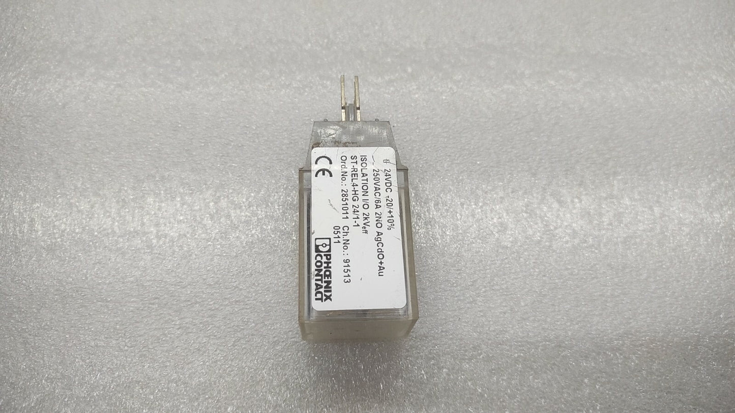 PHOENIX CONTACT ST-REL4-HG 24/1-1 RELAY CONTACTS 2851011 24VDC
