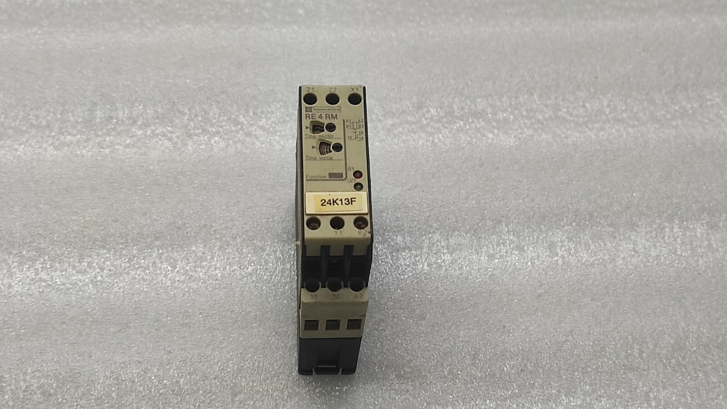 TELEMECANIQUE RE4 RM11BU TIME DELAY  RELAY 09969 110-240V/24V/42-48V  0.05S-300H