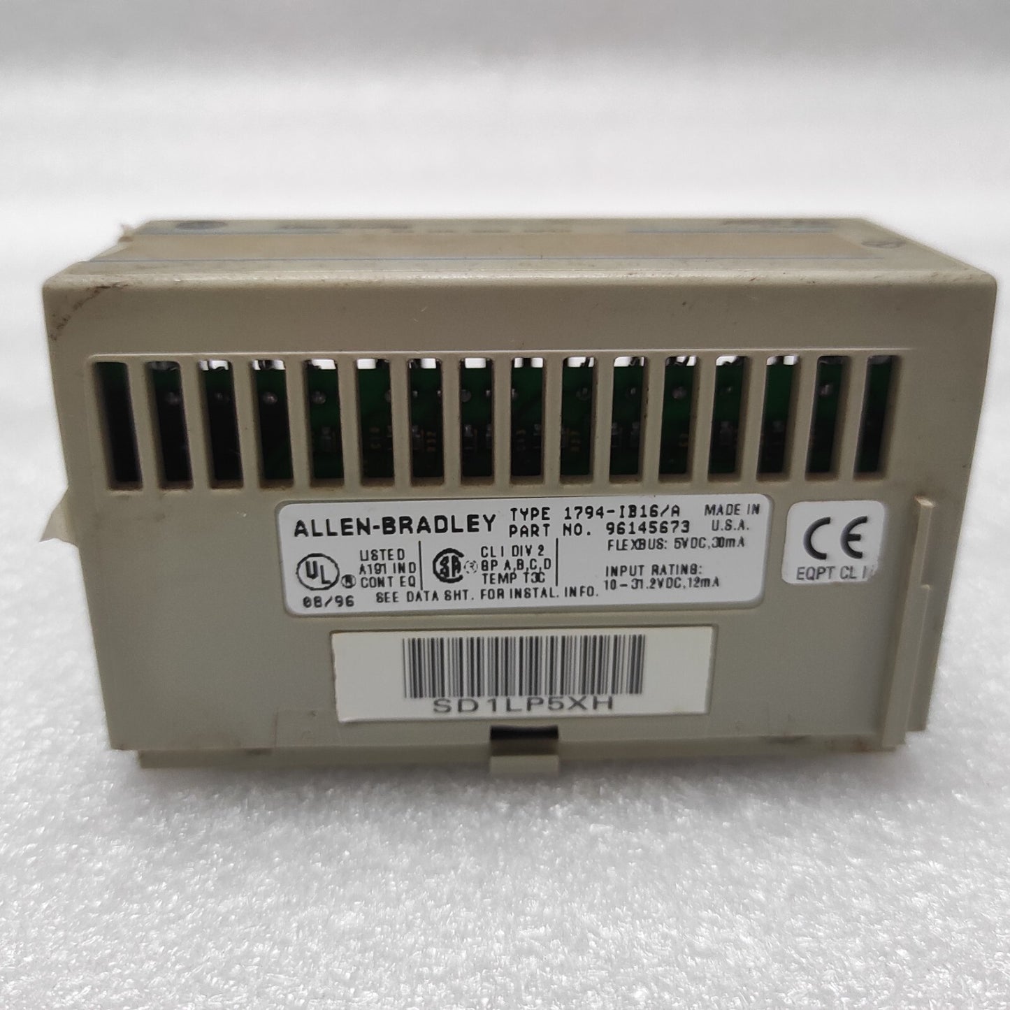 ALLEN BRADLEY CAT 1794-IB16 FLEX I/O INPUT MODULE 96145673 CAT 1794-TB3/A 961454