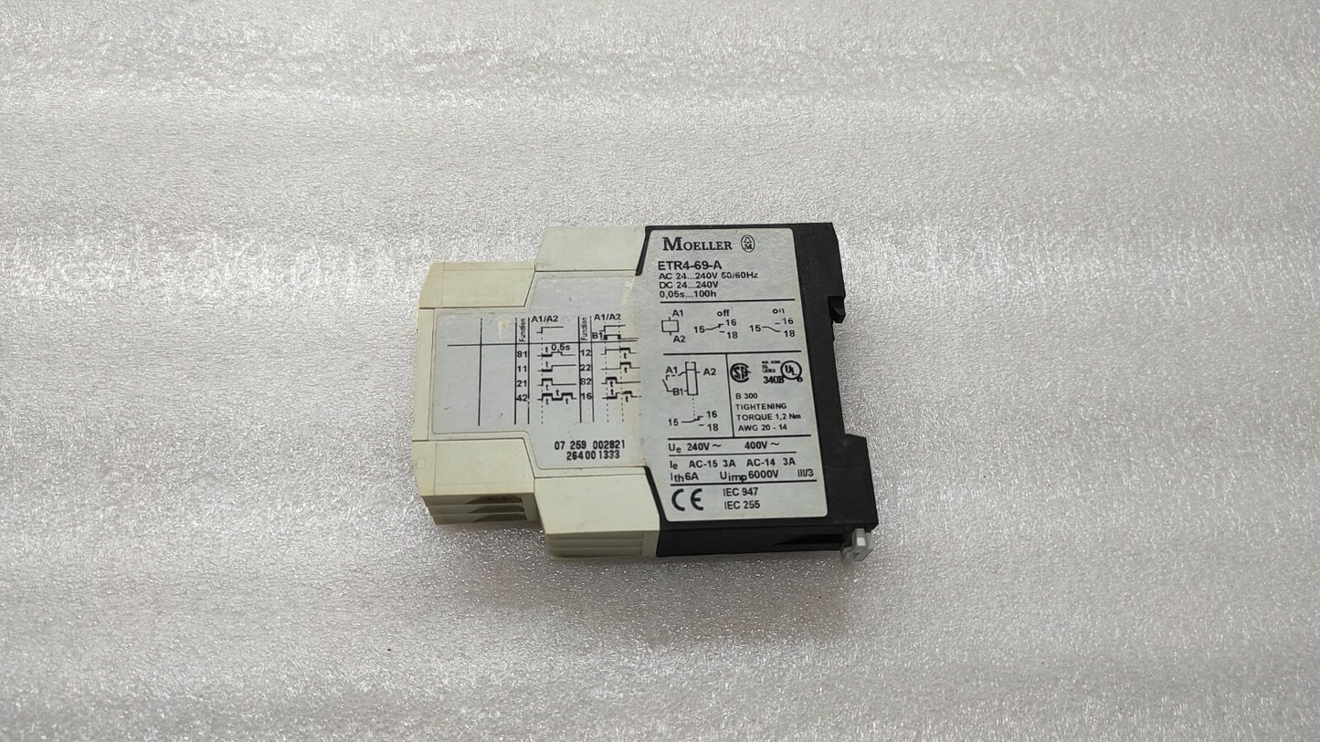 MOELLER ETR4-69-A TIMING RELAY 0.05S-300H FREE EXPEDITE SHIPPING