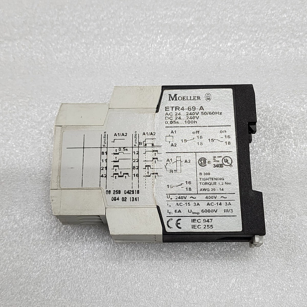 MOELLER ETR4-69-A TIMING RELAY 0.05S-300H FREE EXPEDITE SHIPPING