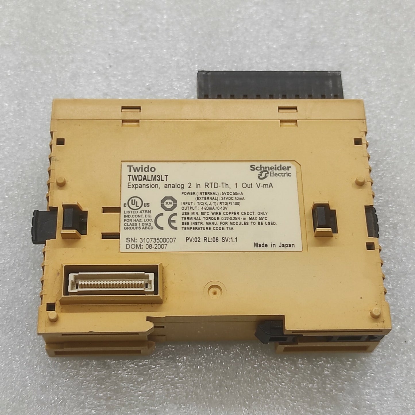 SE TWDALM3LT EXPANSION ANALOG MODULE