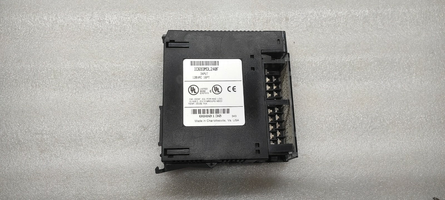 GE IC693MDL240F INPUT MODULE LOCK EDGE BROKEN CHECK THE PHOTOS PROPERLY
