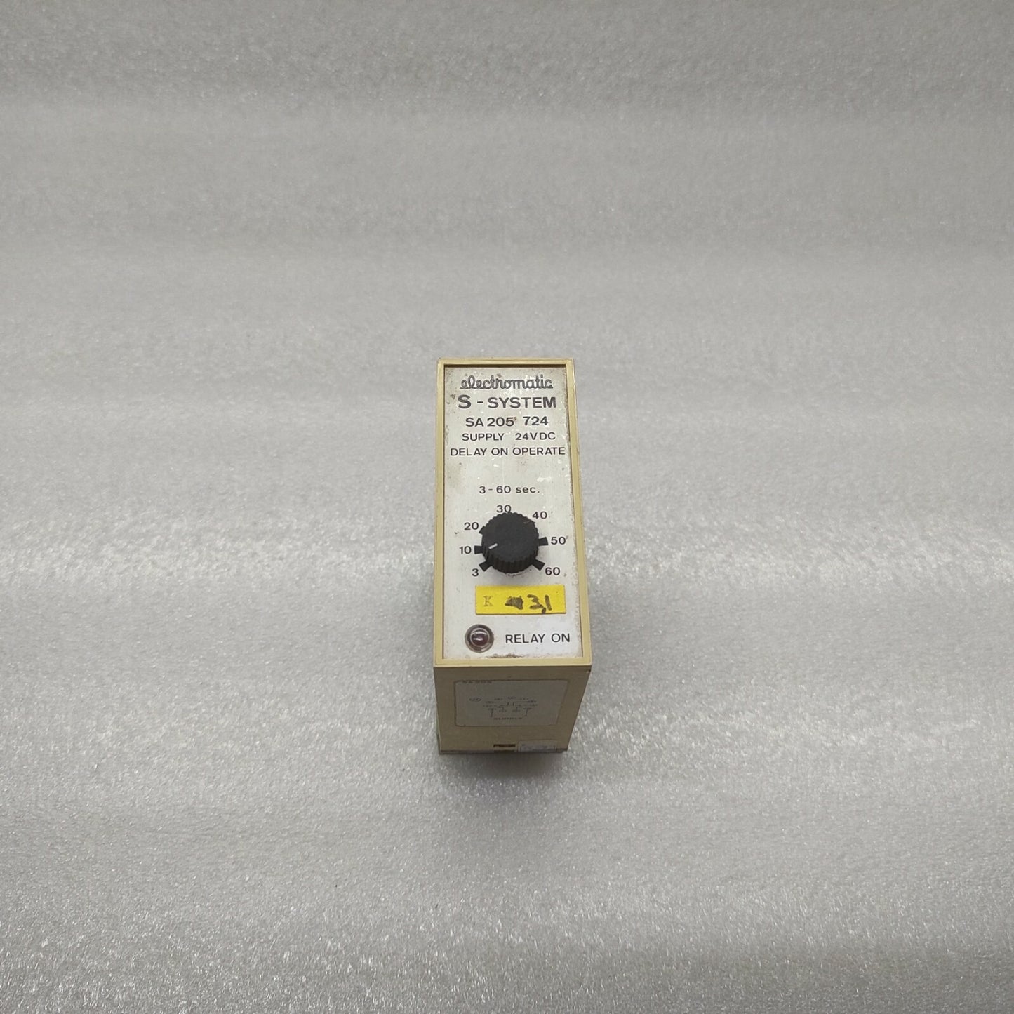 ELECTROMATIC SA 205 724 DELAY ON OPERATE 24VDC 3-60SEC