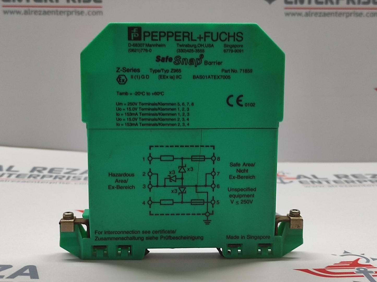 PEPPERL + FUCHS Z965 SAFE SNAP BARRIER 71859