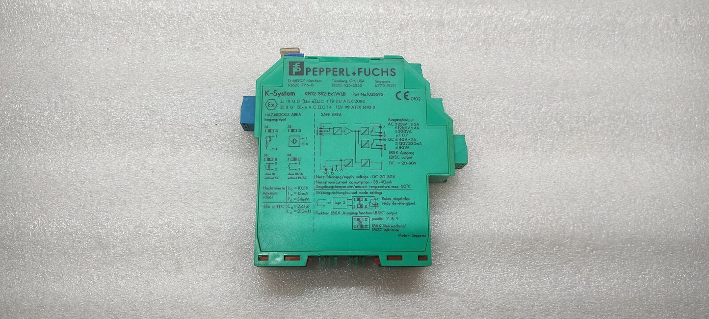 PEPPERL + FUCHS KFD2-SR2-EX1.W.LB SWITCH AMPLIFIER 6779-9091