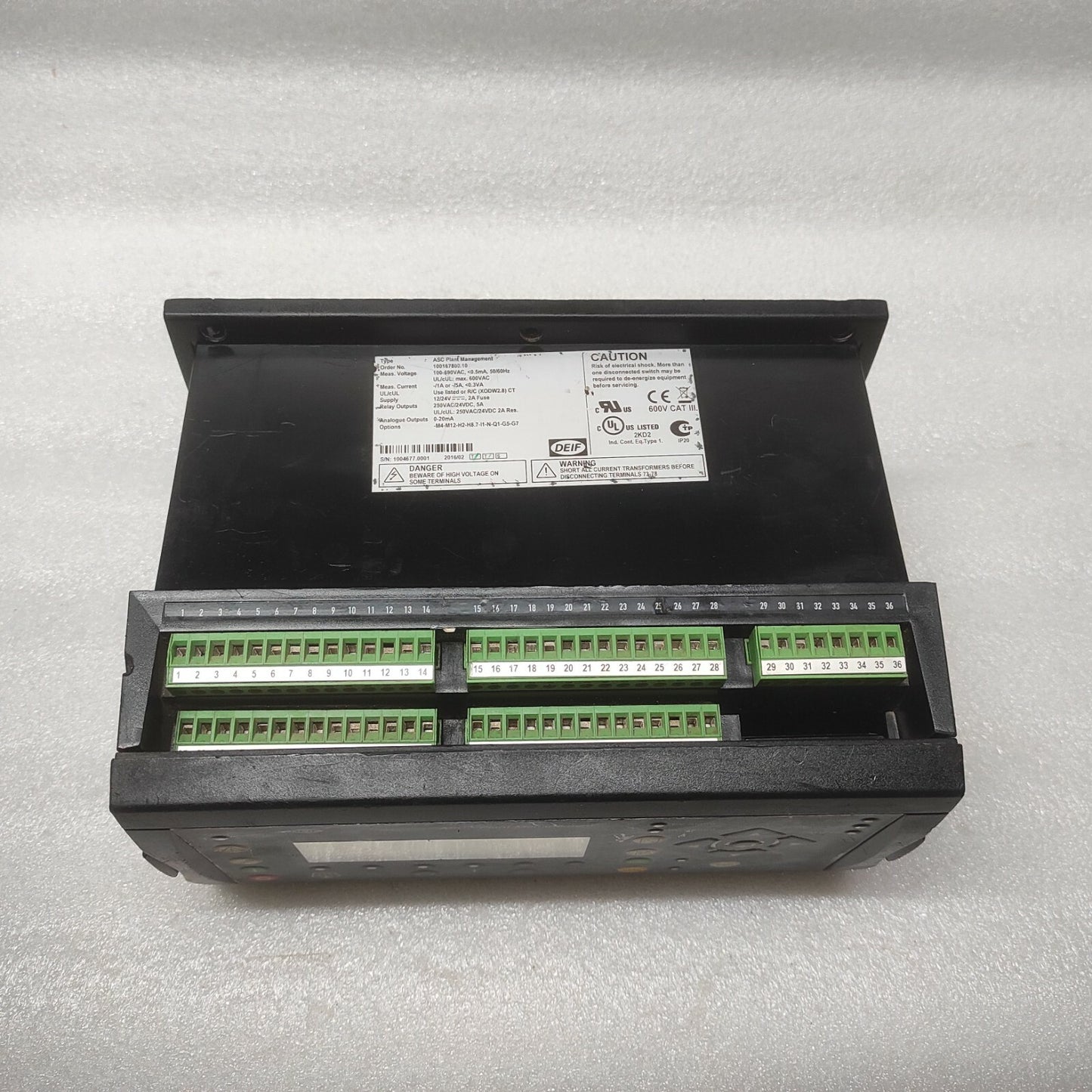 DEIF ASC PLANT MANAGEMENT 100167800.10 12-24VDC