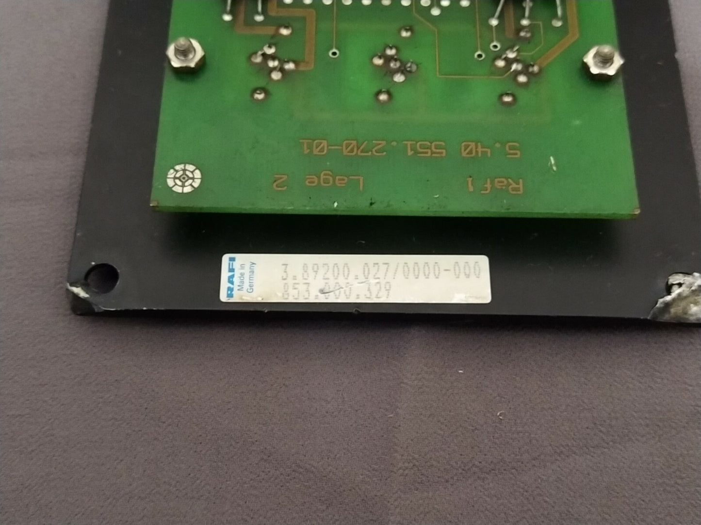 SIEMENS ENGINE CONTROLLER DISPLAY RAFI 3.89200.027/0000-000 - 5.40 551.270-01